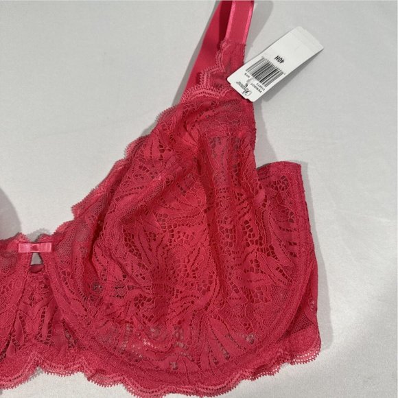 NWT Paramour [ 40H ] Peridot Unlined‎ Lace Bra in Honeysuckle Pink - Picture 6 of 14
